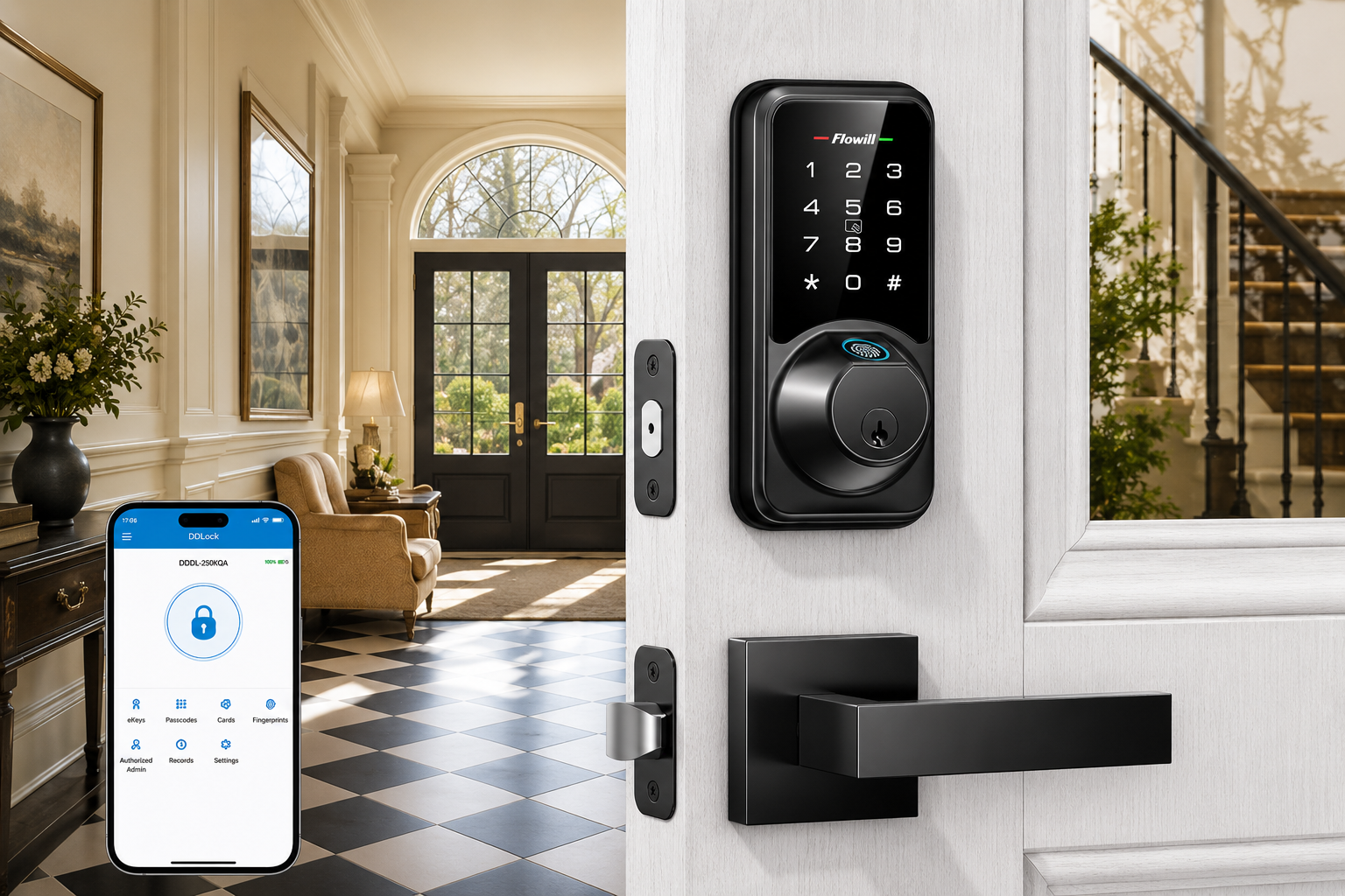 Smart door lock installation
